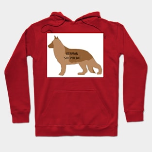 german shepherd liver name silhouette Hoodie